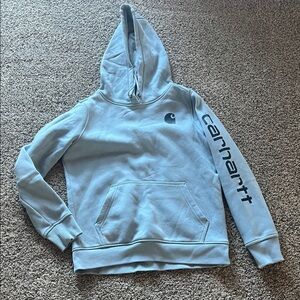 Carhartt Light Blue Hoodie with Logo